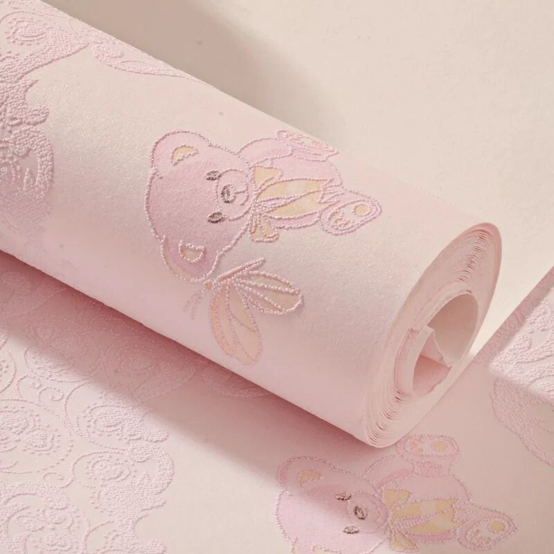 Thick Wallpaper Warm Self-Adhesive Girl's Heart Waterproof Moisture-Proof Stickers Warm Boys and Girls Children's Room Decoration Wallpaper