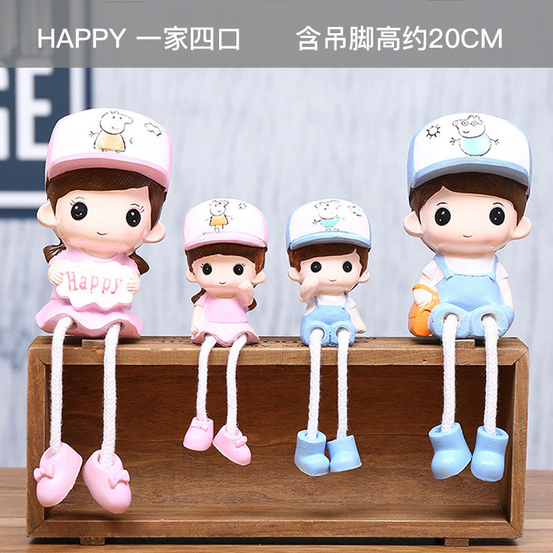 Creative Resin Modern Home Decorations Decoration Living Room Room Wine Cabinet TV Cabinet Decoration Hanging Feet Doll