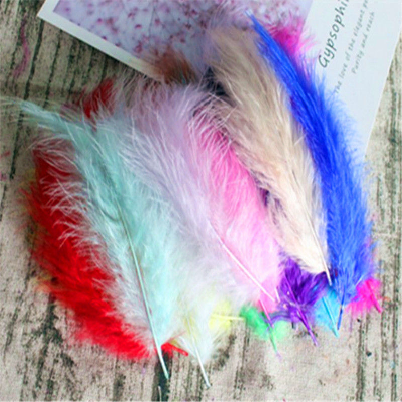 macaron color diy fluff imported turkey feather 50 pieces a pack of bounce ball gift box dream catcher material