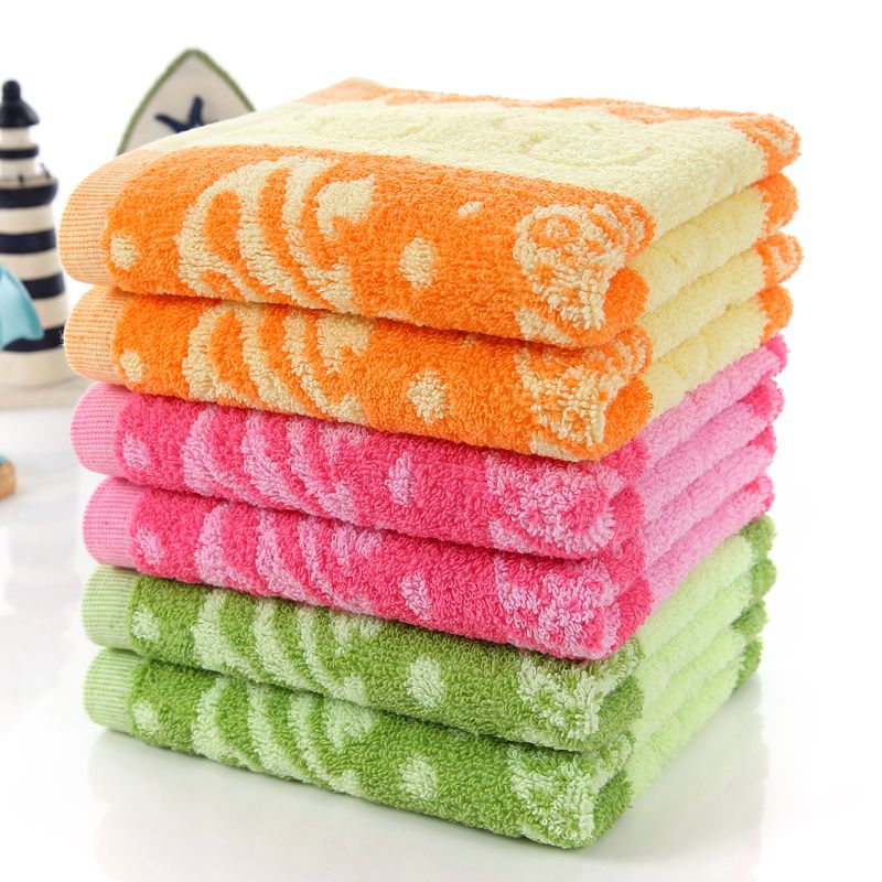 1-5 pack pure cotton face washing adult wholesale cotton soft absorbent face towel household men‘s and women‘s stripe color present towel