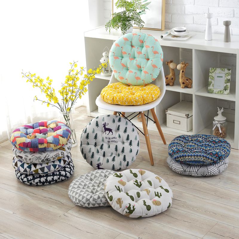 seat cushion round futon tatami thickening floor cushion household bay window fabric cushion round seat cushion