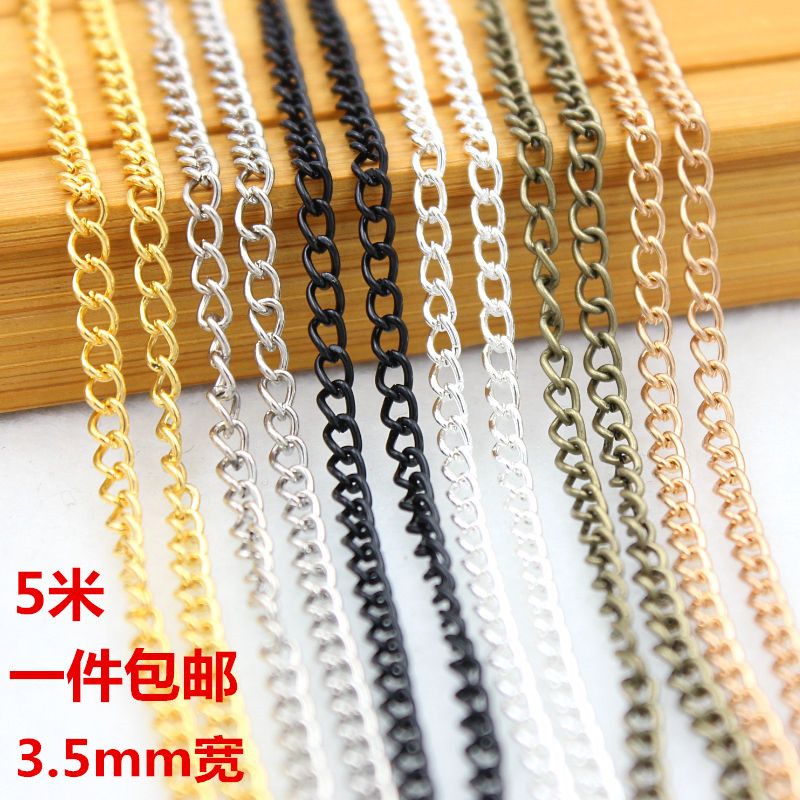 5m 3.5mmdiy handmade jewelry accessories material tassel chain slim chain bridal headdress tassel chain