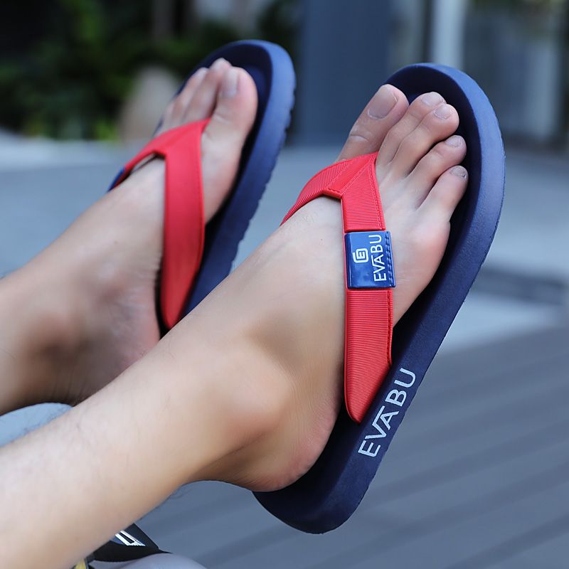 summer flip-flops men's bathroom beach leisure vietnam seaside student sandal slippers men's non-slip lightweight rubber