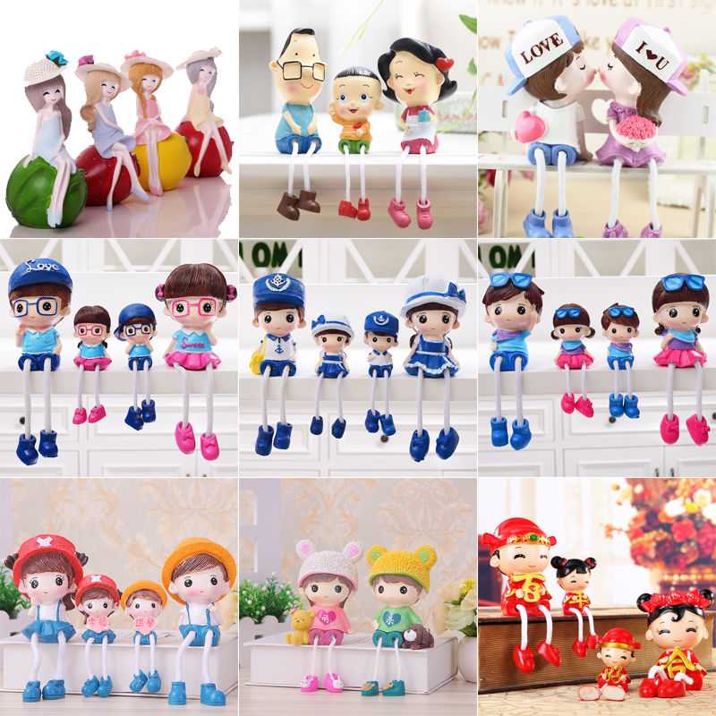 Home Decorations Living Room Small Ornaments Crafts Cute Resin Hanging Feet Doll Creative Room Bedroom Furnishings