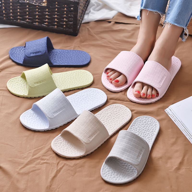 Travel Portable Folding Slippers for Women Couple Household Bathroom Non-Slip Travel Hotel Business Trip Lightweight Thin Bottom Sandals for Men