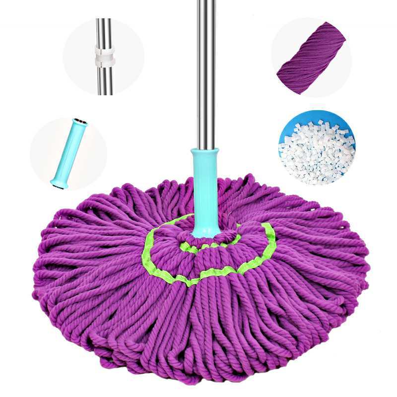 Self-Drying Water Mop Hand Wash-Free Rotating Mop Household Lazy Wood Floor Cleaning Tile Mop Mop Floor