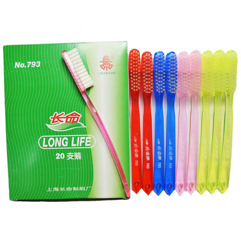 Long Life Toothbrush Ultrahard Hair Toothbrush Adult Big Head Shanghai 801 Removing Smoke Spot Tooth Stain Old-Fashioned Old Brand High-End