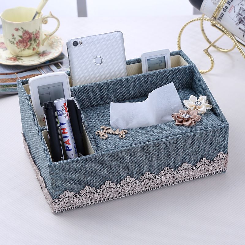 desktop storage box multifunctional tissue box living room coffee table storage tissue box remote control storage tissue box simple