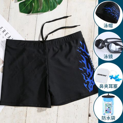 swimming trunks men‘s， adjult anti-embarrassment three-piece set youth quick-drying fashion swimsuit plus size men‘s swimming trunks