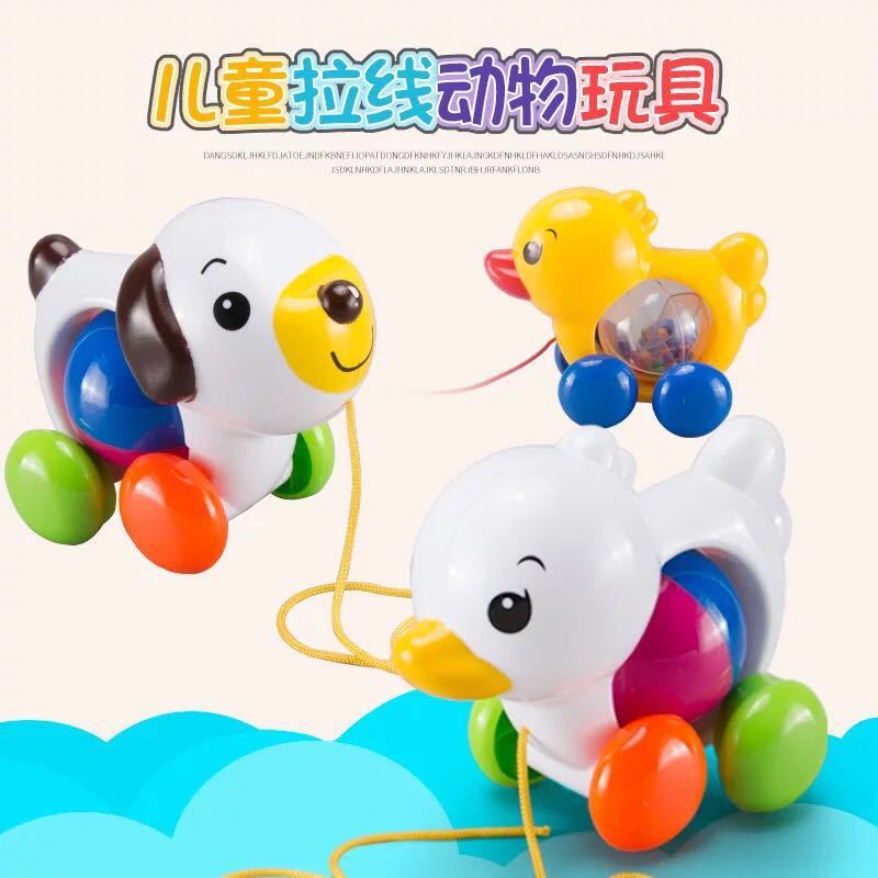 children‘s toys 06-12 months baby 1-2-3 years old early childhood education toddler toys drawstring line toy with rattle