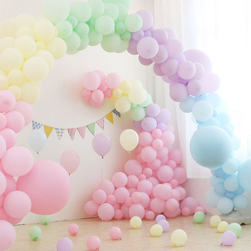 thickened macaron balloon children‘s birthday balloon layout wedding room decoration website red creative wedding holiday supplies