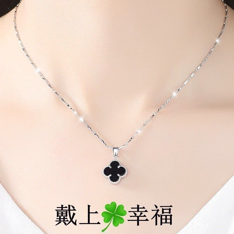 [Send Bracelet + Gift Box for Free Certificate] Authentic Silver Necklace Female Pendant Women's Simple Valentine's Day Birthday Gift for Women