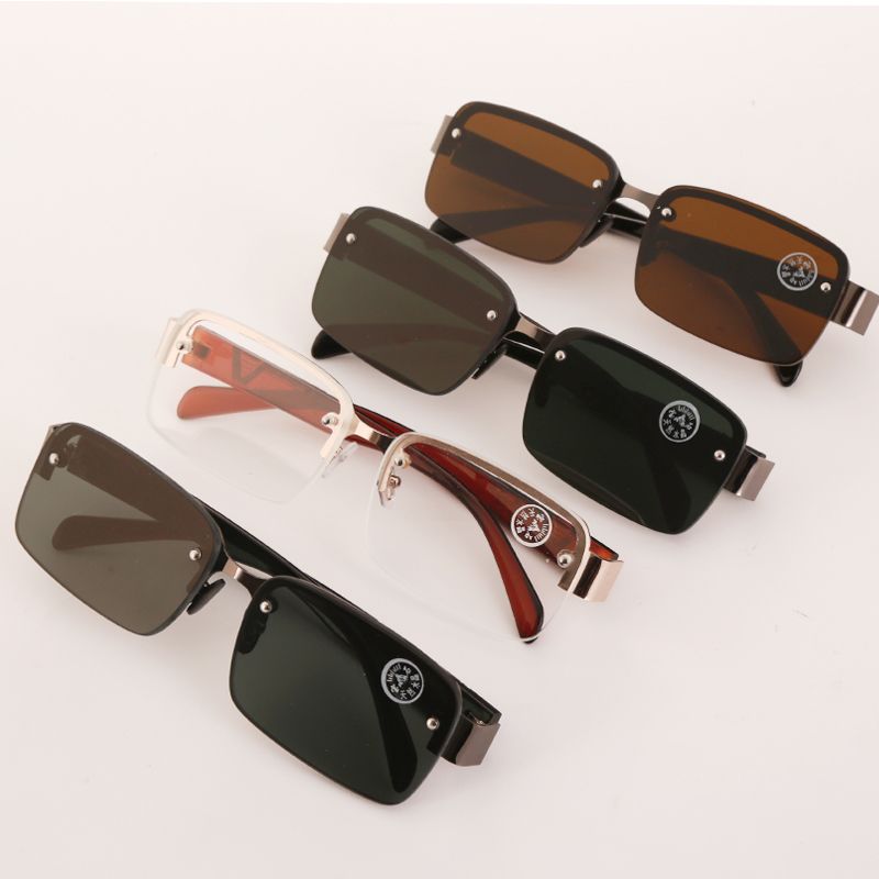 Natural Crystal Stone Sun Glasses Male Trendy Driver Driving Personalized Sunglasses Cool Brown Shading Glasses