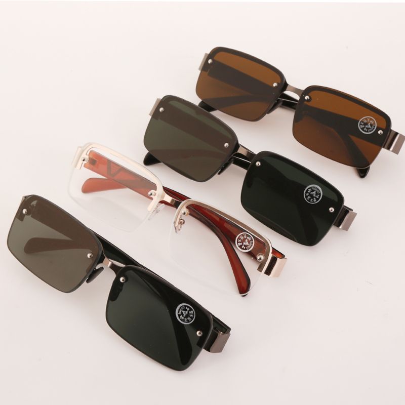 Natural Crystal Stone Sunglasses Men's Fashionable Driver Driving Personalized Sunglasses Cool Brown Shading Glasses