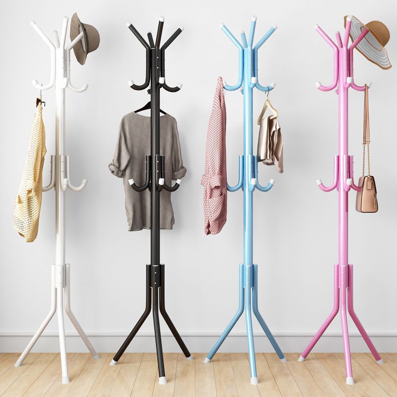 [hot sales promotion] simple coat rack wrought iron clothes rack floor indoor foyer bedroom clothes hanger bag hanging rack