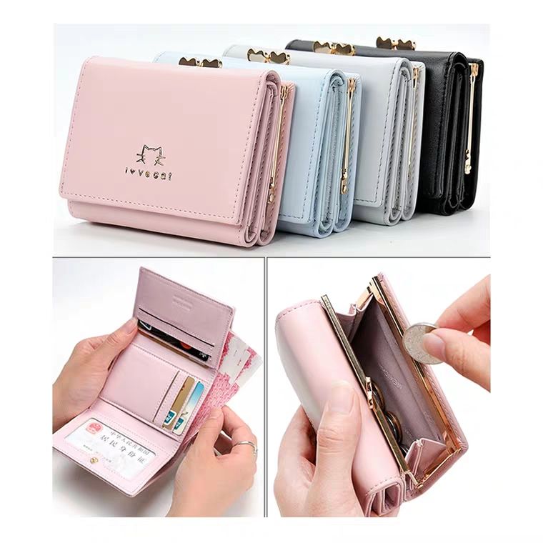 new small wallet women‘s short mini soft girl student coin purse korean wallet women‘s handbag women‘s card bag