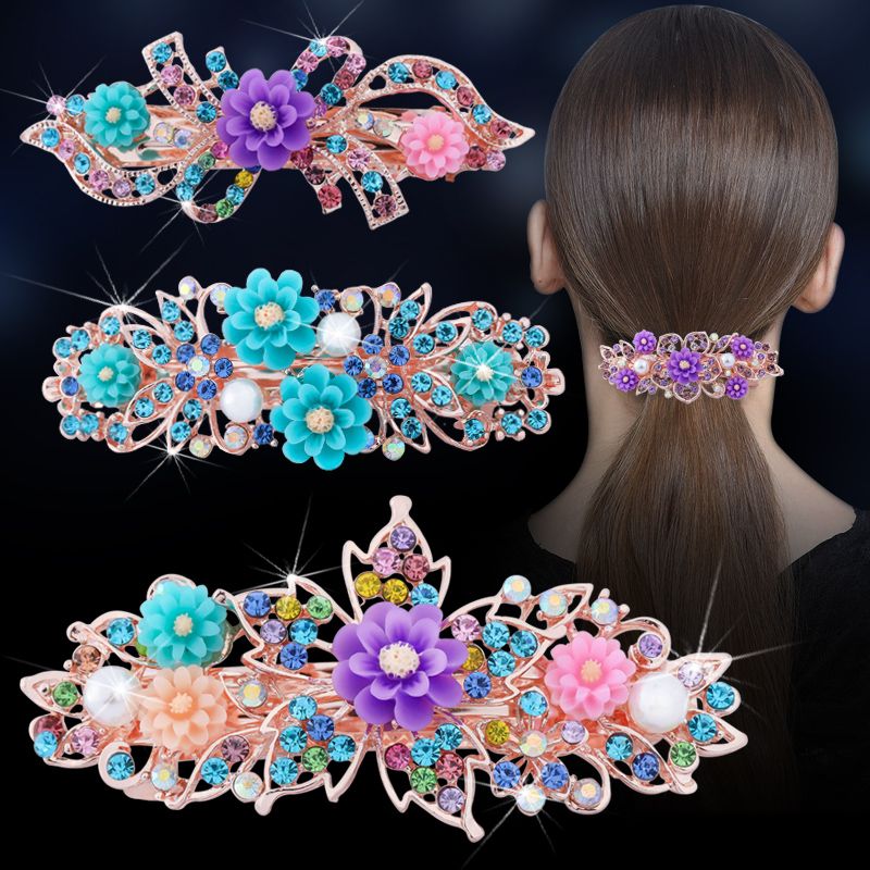 back head headdress barrettes adult hair accessory clips ponytail clip fashion head clip spring clip large hairpin female accessories