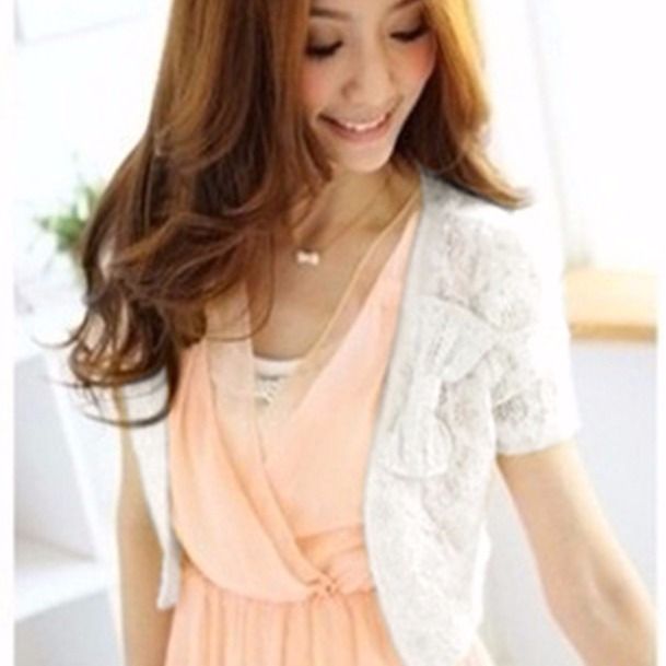 Women's Outer Lace Cardigan Shawl Summer Thin Short Coat Large Size Women's Clothing Sun Protection Short Sleeve All-Matching Small Waistcoat
