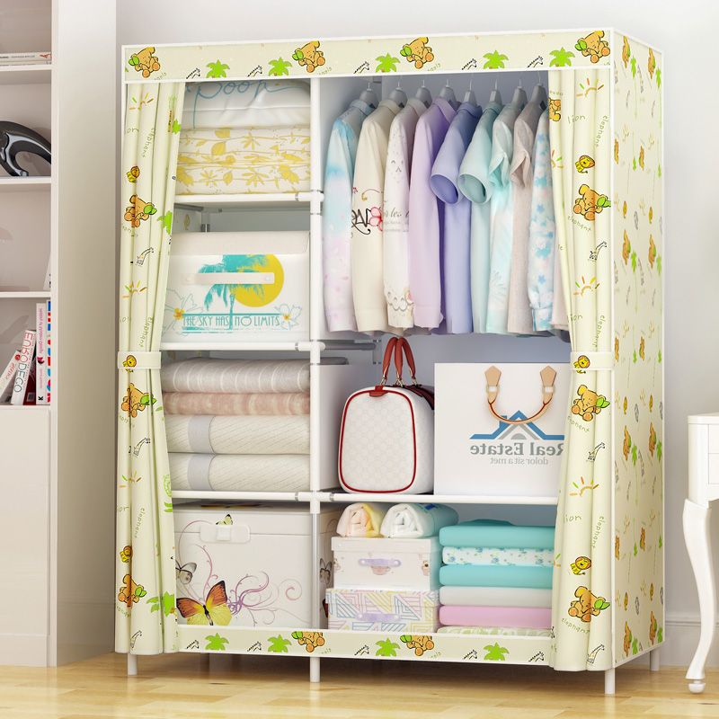 simple wardrobe children‘s adult dormitory bedroom cloth wardrobe simple modern economical space-saving assembled small wardrobe