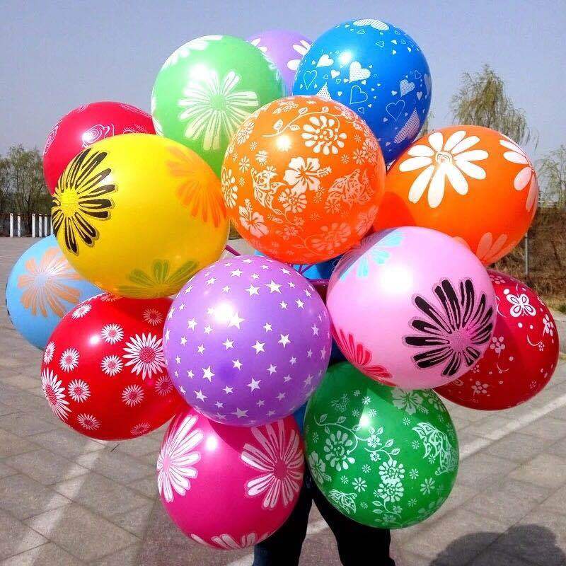 12-Inch Large All-Flower Balloon Wholesale Street Selling Wechat Business Promotion Wedding Holiday Decoration Cute Children's Toy Gift