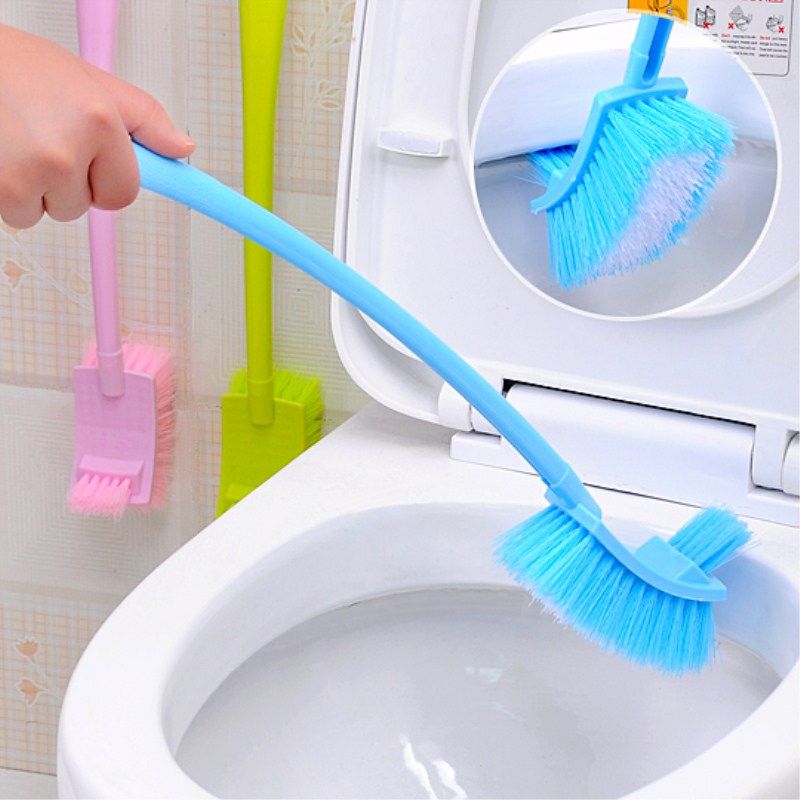 double-sided thickened long handle go to the dead end toilet brush toilet brush toilet cleaning bending gap brushes sanitary brush