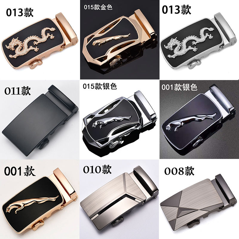 men‘s automatic buckle casual business card slot teeth belt chuck belt accessories without strip