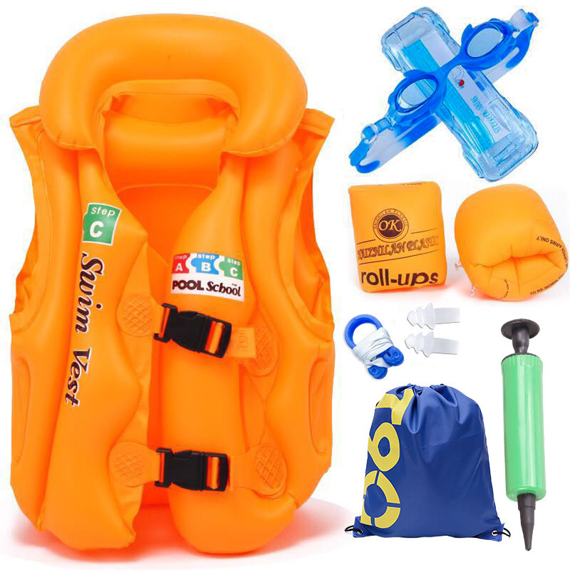 children‘s inflatable swimsuit vest life jacket swimming ring thickened baby child swimming auxiliary buoyancy vest equipment