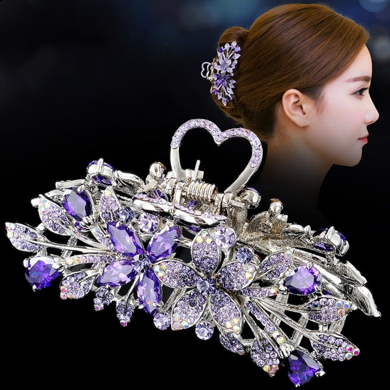 new grip barrettes south korea simple adult hair accessories rhinestone hair claw large clip clip updo women‘s headwear