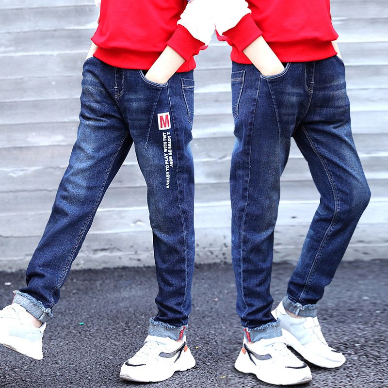 children‘s clothing boys‘ jeans 2023 new spring and autumn clothing western style children pants children‘s medium and big children casual long pants fashion