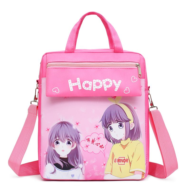 Handbag Primary and Secondary School Students Tuition Bag for Men and Women Canvas Backpack Homework Art Bag Children Tutorial Schoolbag Tide
