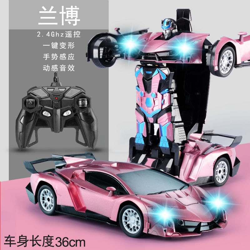 induction remote control deformation car king kong children‘s toy autobots boy light music sports car birthday toy gift