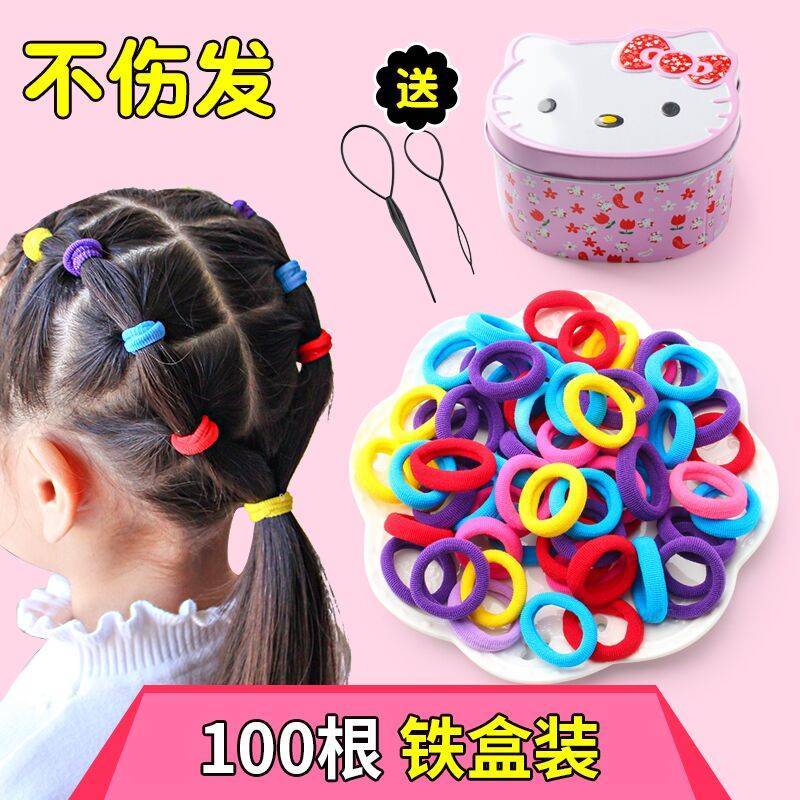 no hurt hair rope high elastic children‘s rubber ring tie hair rubber band seamless head rope hair ring little girl headband