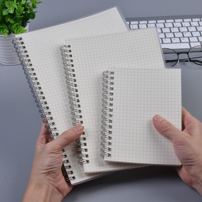 [send hand ledger sticker] korean style mesh notebook ins lattice coil journal book internet celebrity student notepad