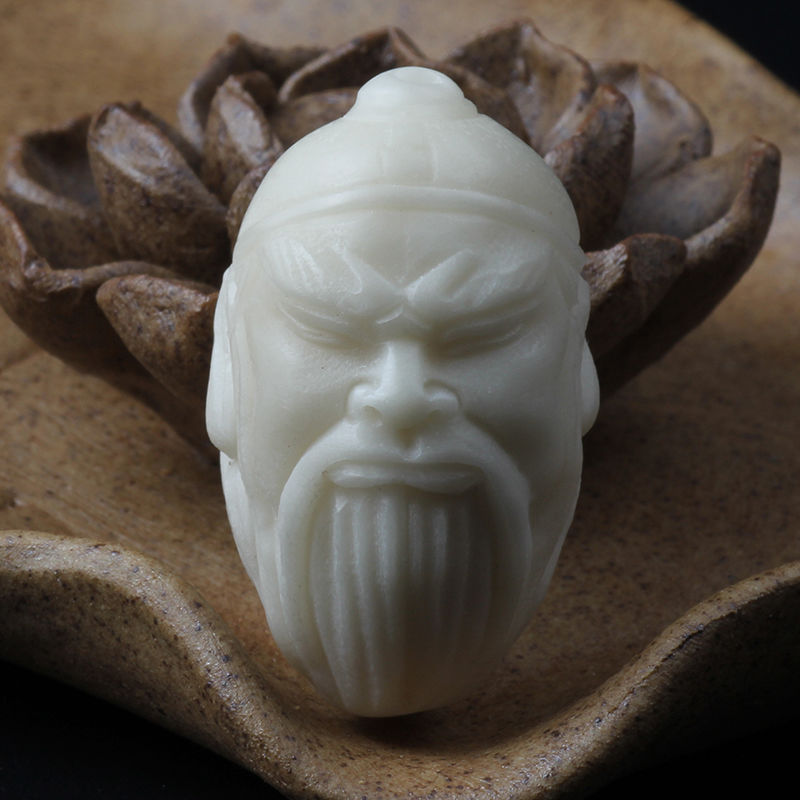 fidelity genuine goods natural ivory nut guan yu pendant carved barrel beads king kong spacer beads xingyue bodhi accessories ornaments