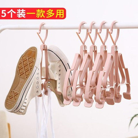 Shoe Rack Creative Windproof Double Hook Balcony Multi-Use Hanging Shoes Hanger Hook Shoe Rack Sub Drying Rack Storage