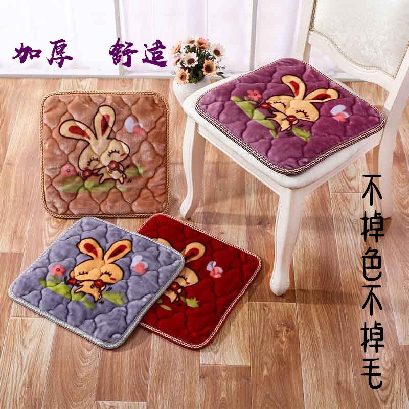 thickened fleece cushion pet cushion office chair cushion student chair cushion hotel dining chair cushion square non-slip