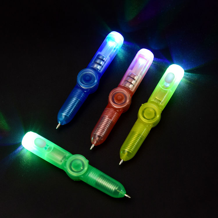Creative Pen Luminous Finger Decompression Artifact Fingertip Gyro Flash Rotatable Student Gift Class Toy Pen