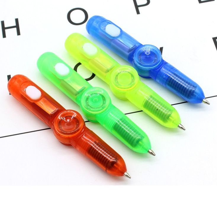 Creative Pen Luminous Finger Decompression Artifact Fingertip Gyro Flash Rotatable Student Gift Class Toy Pen