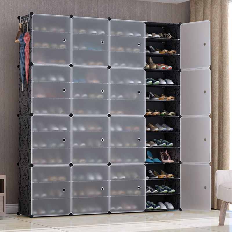 simple shoe cabinet large capacity household dustproof storage artifact multi-layer assembled shoe rack economical doorway storage rack