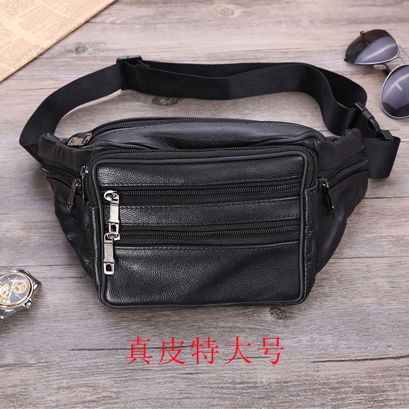 leather poet men's crossbody multi-functional waterproof phone bag men's cheout belt bag rge capacity real leather bag