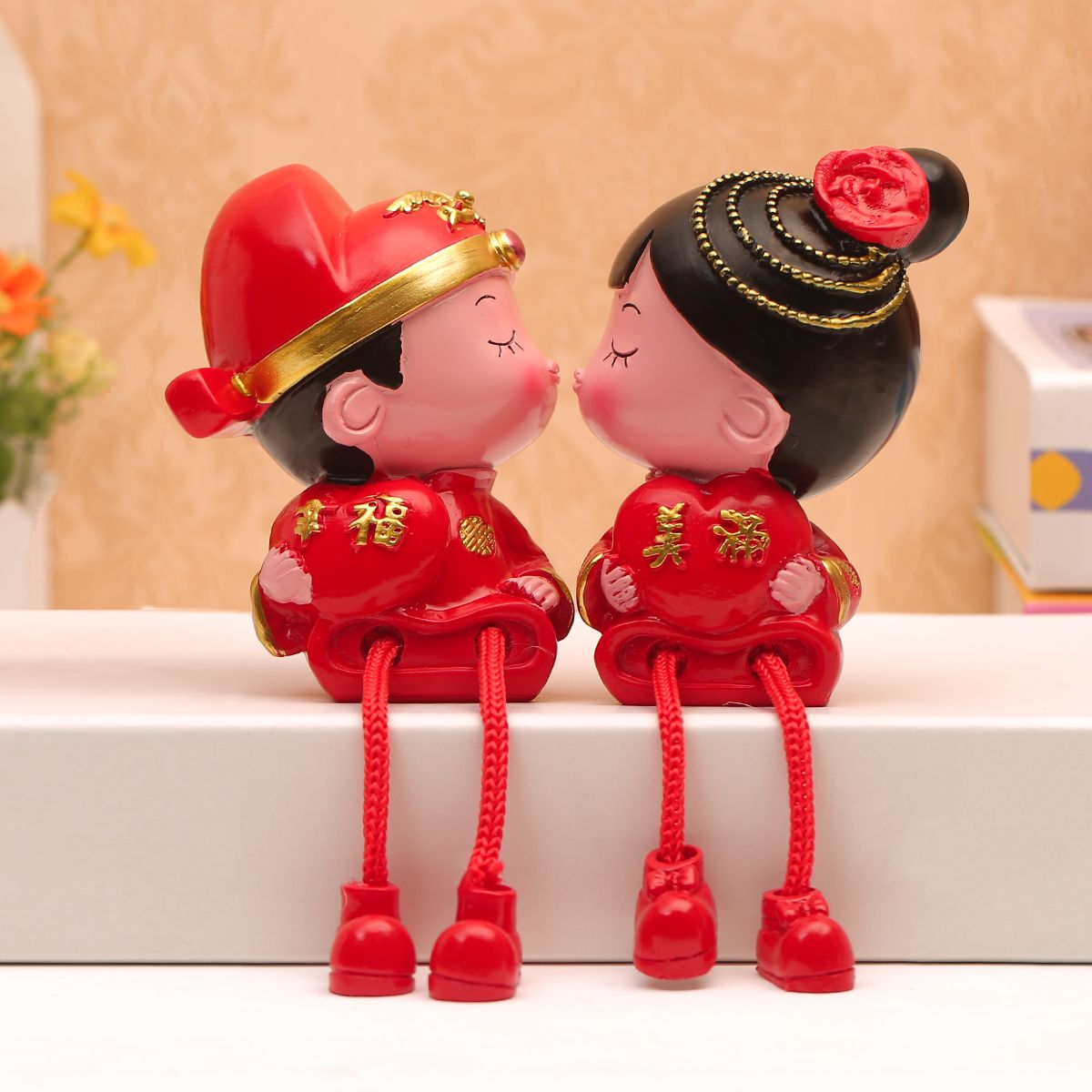 Wedding Home Furnishing Ornament Wedding Room Decoration Creative Cartoon Room Decoration Happy Marriage Gift Hanging Feet Doll