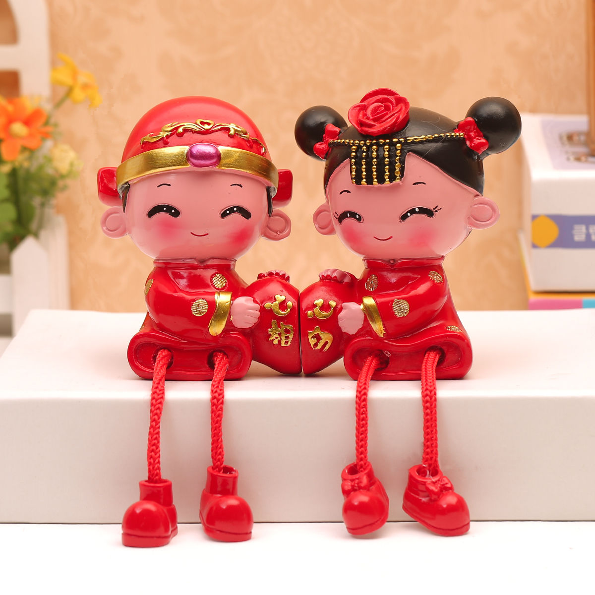 Wedding Home Furnishing Ornament Wedding Room Decoration Creative Cartoon Room Decoration Happy Marriage Gift Hanging Feet Doll