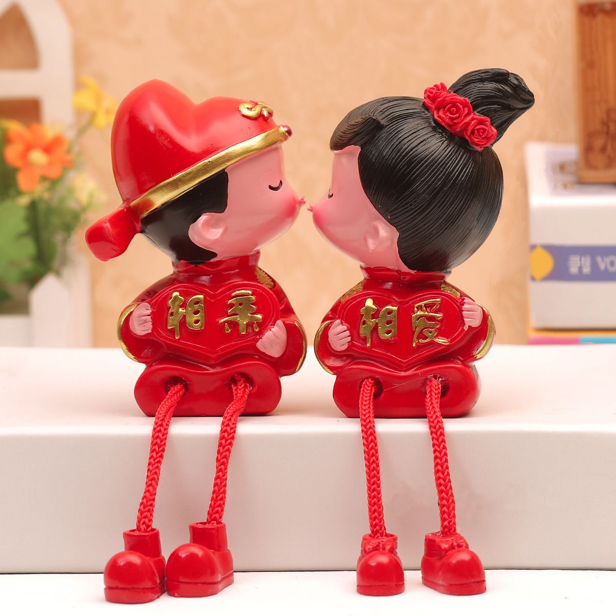 Wedding Home Furnishing Ornament Wedding Room Decoration Creative Cartoon Room Decoration Happy Marriage Gift Hanging Feet Doll