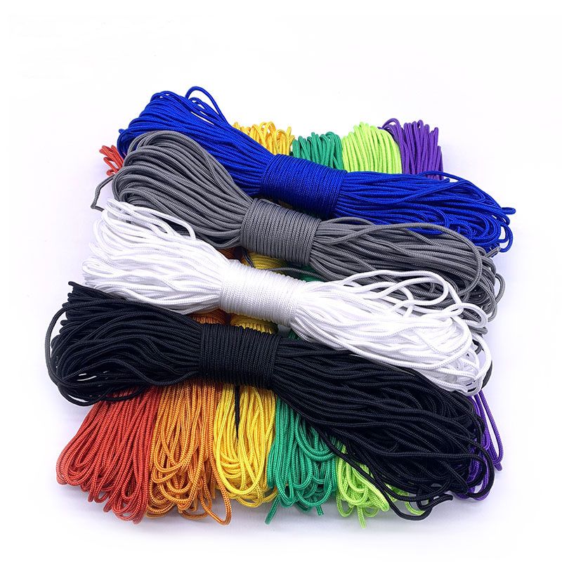 2mm parachute cord bracelet braided thread diy bracelet fine round rope accessories woven material baole beads braided rope