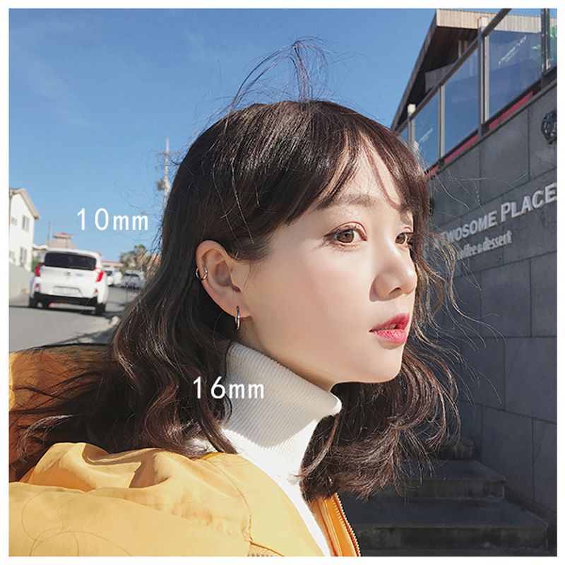 Earrings Female Online Influencer Earrings Female Student Korean Style Simple Earrings Female Cool Master Elegant Earrings Earrings Anti-Allergy All-Match
