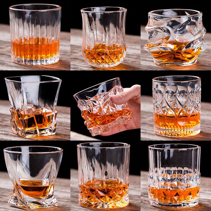 crystal glass wine glass whiskey shot glass glass wine glass set liquor glasses column wine glass european style household cups