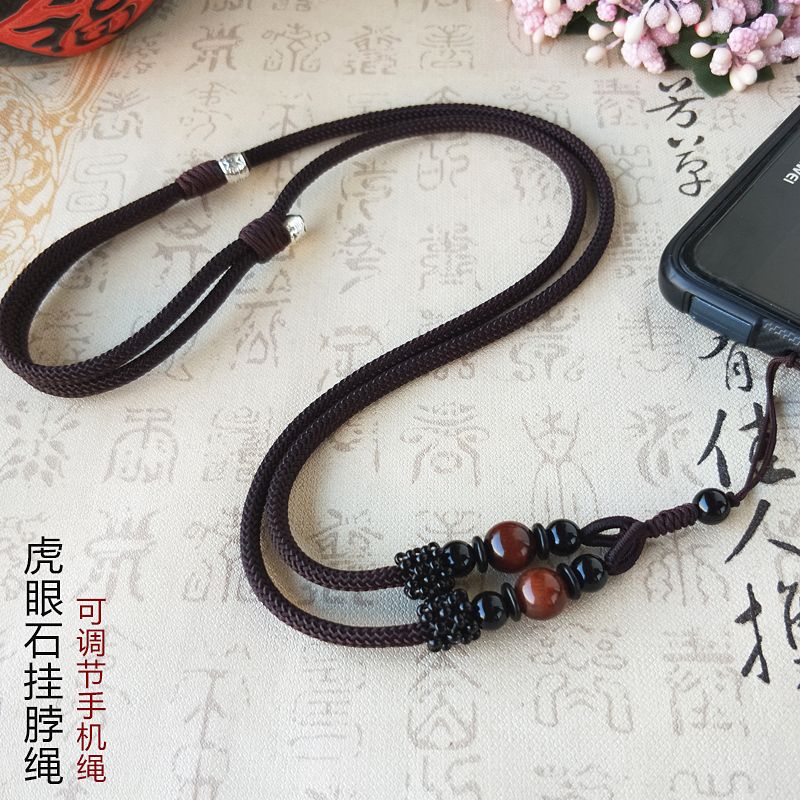 handmade mobile phone lanyard female pendant cord hanger band long men‘s chain phone case lanyard internet celebrity pendant accessories