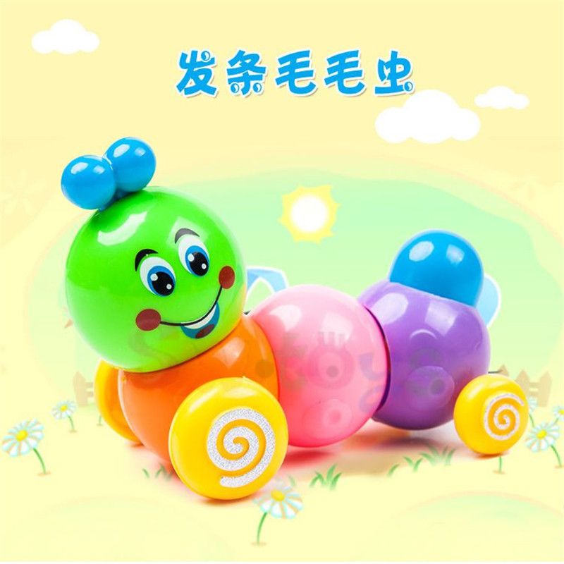 Colorful Clockwork Caterpillar Creative Winding Moving Children Baby Swirls Boys and Girls Stall Supply Children Gift