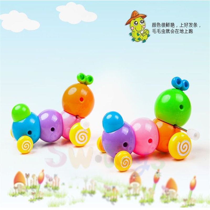 Colorful Clockwork Caterpillar Creative Winding Moving Children Baby Swirls Boys and Girls Stall Supply Children Gift