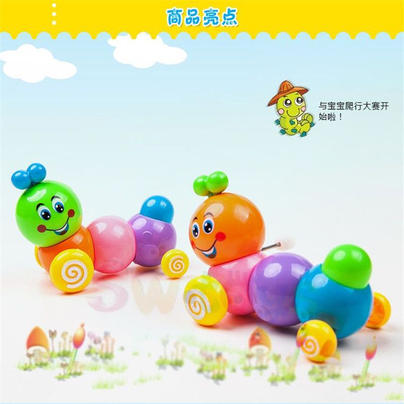 Colorful Clockwork Caterpillar Creative Winding Moving Children Baby Swirls Boys and Girls Stall Supply Children Gift